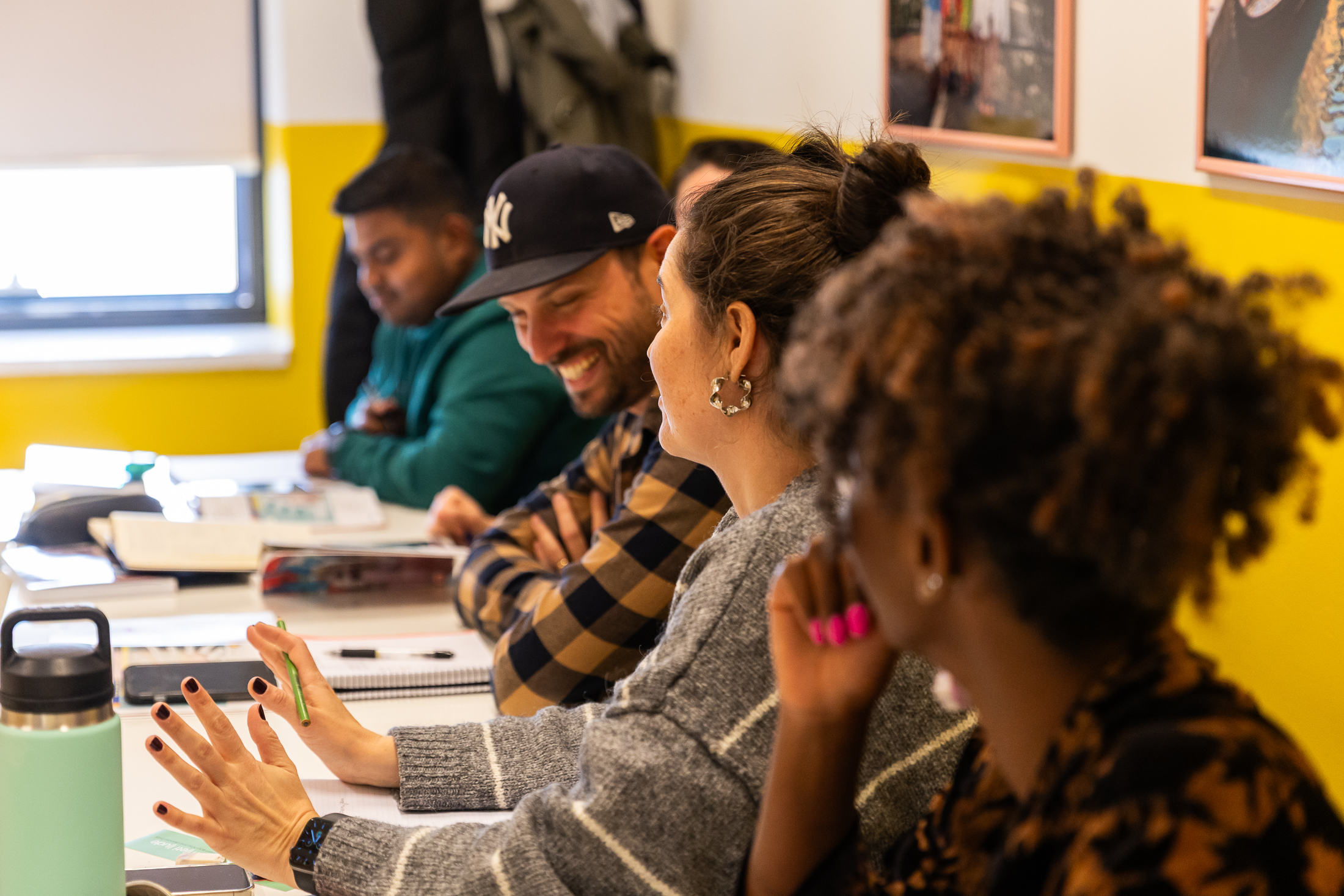 Teachers collaborating during a training session